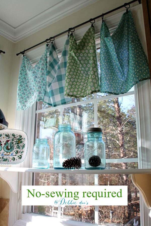 Fabric Square Valance #diy #window #treatment #decorhomeideas