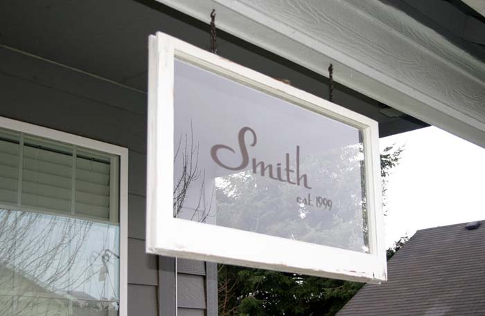 Family Name Established Sign #old #window #garden #decorhomeideas