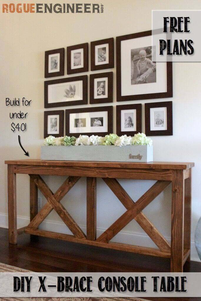 Farmhouse Console Design #entry #table #decorhomeideas