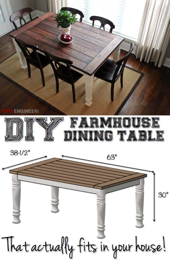 Farmhouse Dining Table #diy #farmhouse #table #decorhomeideas