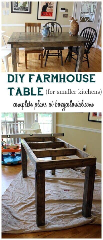 Farmhouse Table For Small Kitchens #diy #farmhouse #table #decorhomeideas
