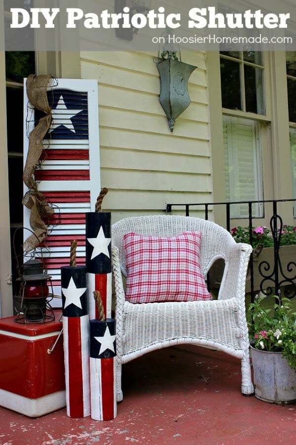 Festive Fourth of July Shutters #shutter #repurpose #decor #decorhomeideas