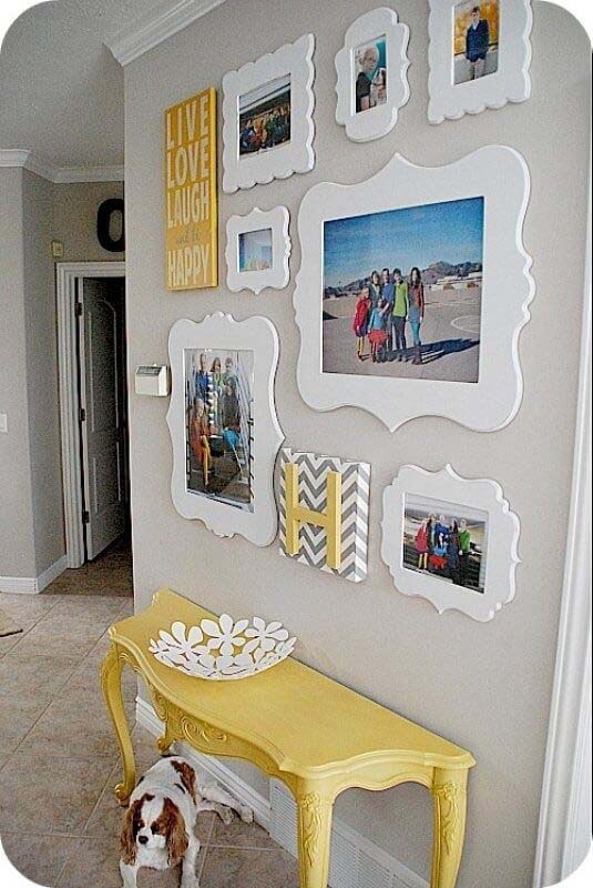 Funky Frames Make a Gallery Wall Pop #wall #gallery #decor #decorhomeideas