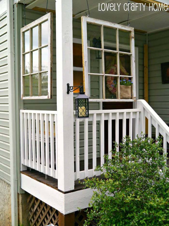 Hang Window Frames on the Front Porch #old #window #garden #decorhomeideas