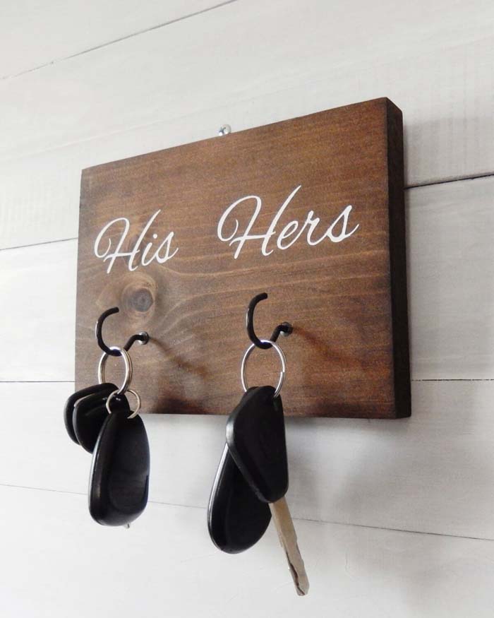 His And Her Key Holder #farmhouse #vintage #storage #decorhomeideas