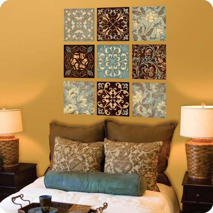 Kaleidoscope Tiles in Floral Design #bedroom #wall #decor #decorhomeideas