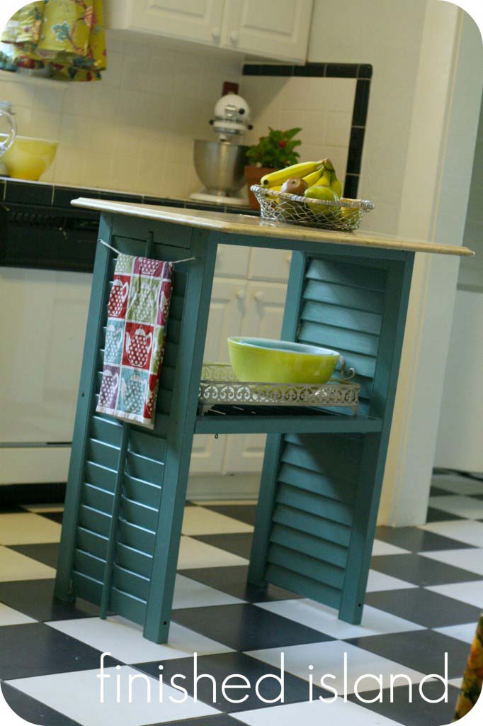 Kitchen Island #shutter #repurpose #decor #decorhomeideas