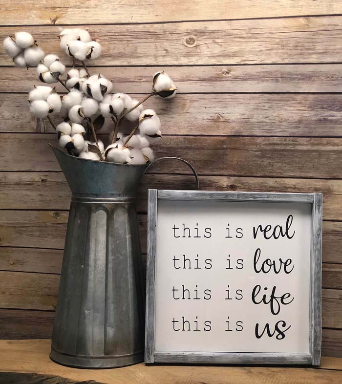 Modern Farmhouse Barnwood Sign #farmhouse #sign #decorhomeideas