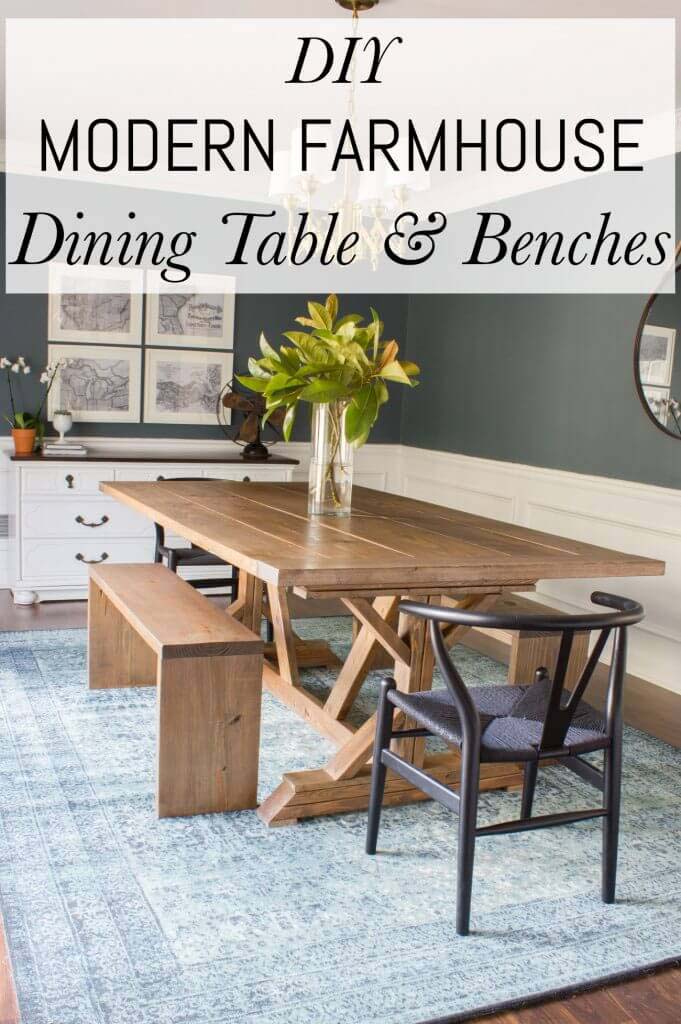 Modern Farmhouse Dining Table #diy #farmhouse #table #decorhomeideas