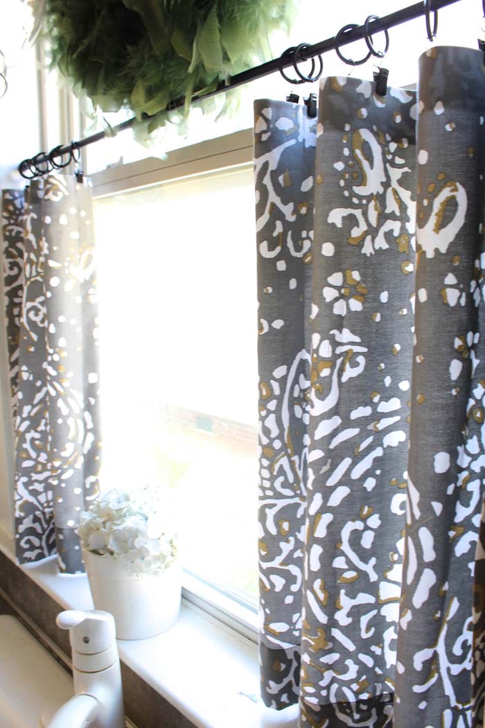 No Sew Cafe Curtains #diy #window #treatment #decorhomeideas