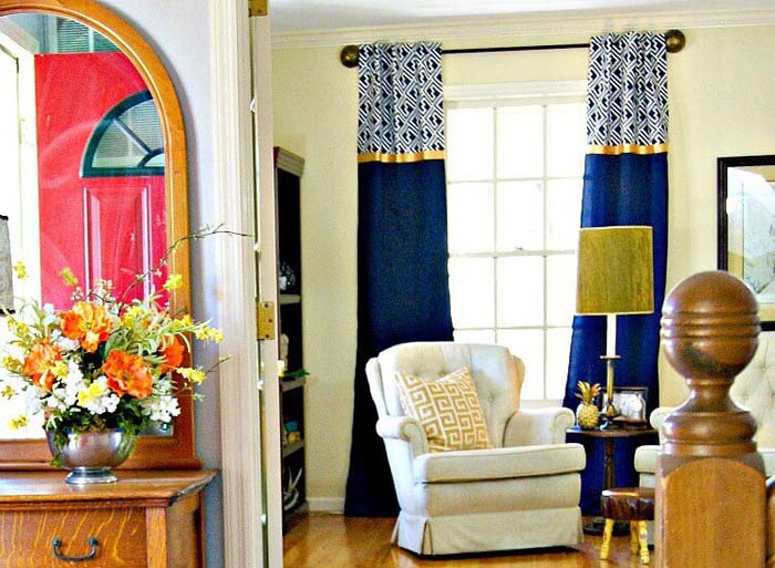 DIY No Sew Window Curtains #diy #window #treatment #decorhomeideas