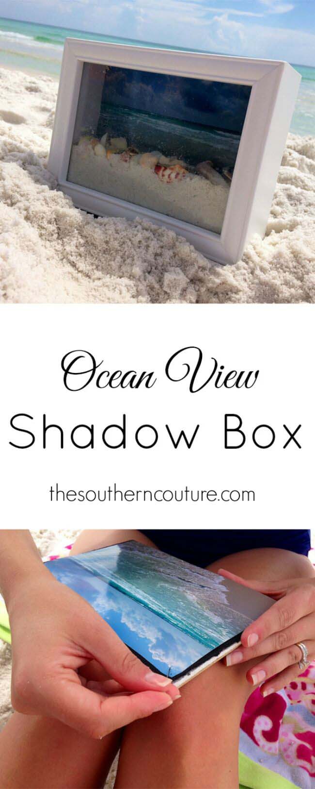 Ocean View Shadow Box #diy #seashell #decor #decorhomeideas