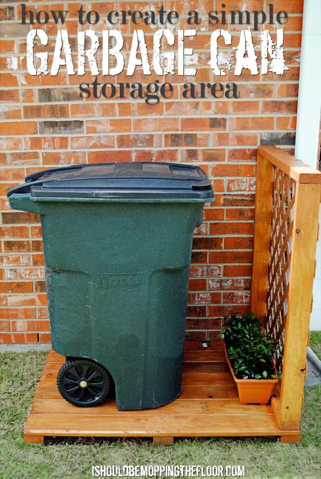 Outdoor Garbage Can Storage #outdoor #hiding #ideas #decorhomeideas