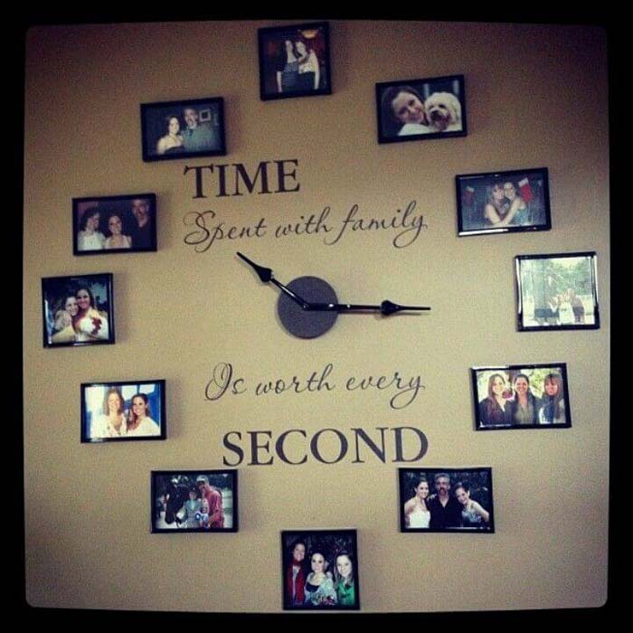 Oversized Wall Clock from Candid Photos #wall #gallery #decor #decorhomeideas