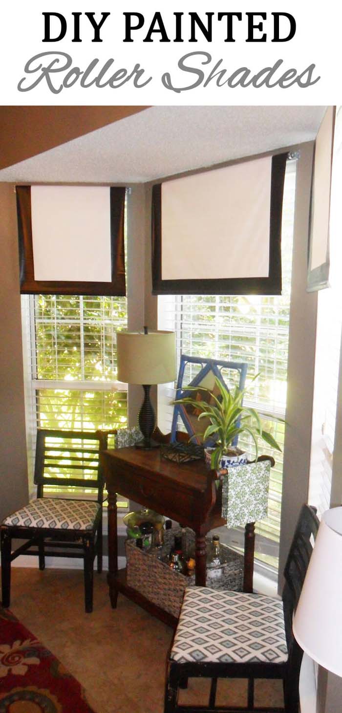 Painted Roller Shades #diy #window #treatment #decorhomeideas