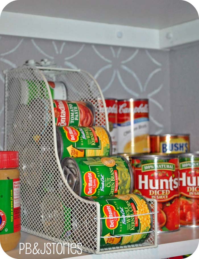 Pantry Organization Ideas with Rolling Cans #pantry #storage #organization #decorhomeideas