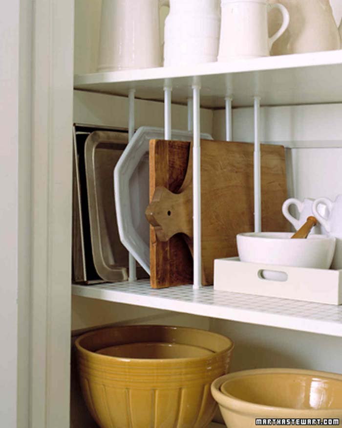 Plate Racks for Cutting Boards #pantry #storage #organization #decorhomeideas