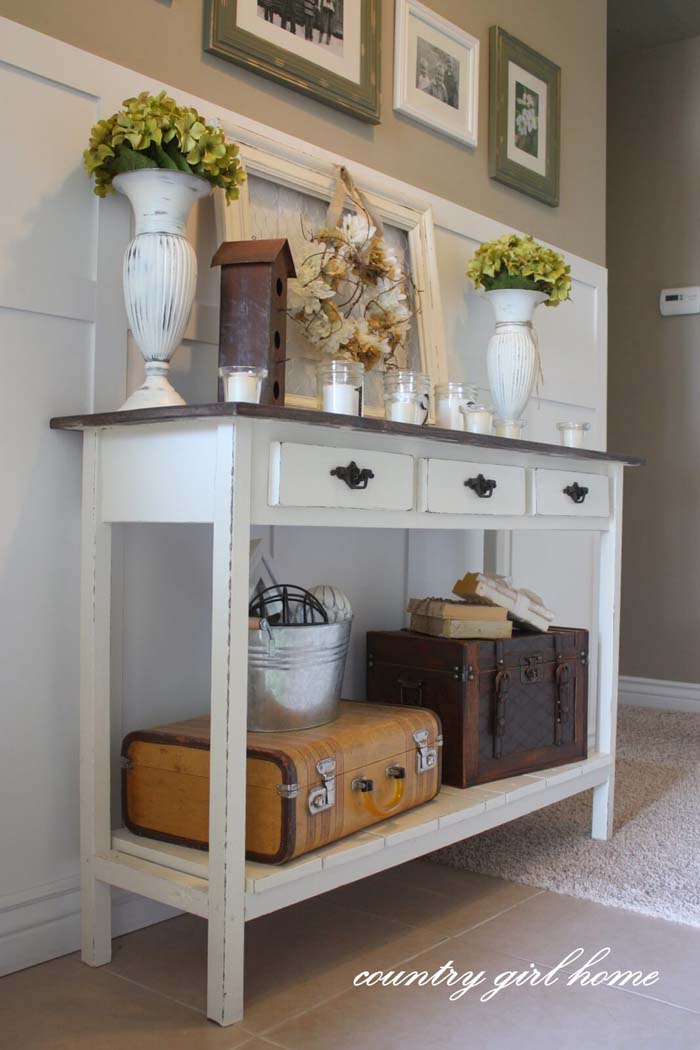 Provincial Pantry Table #entry #table #decorhomeideas