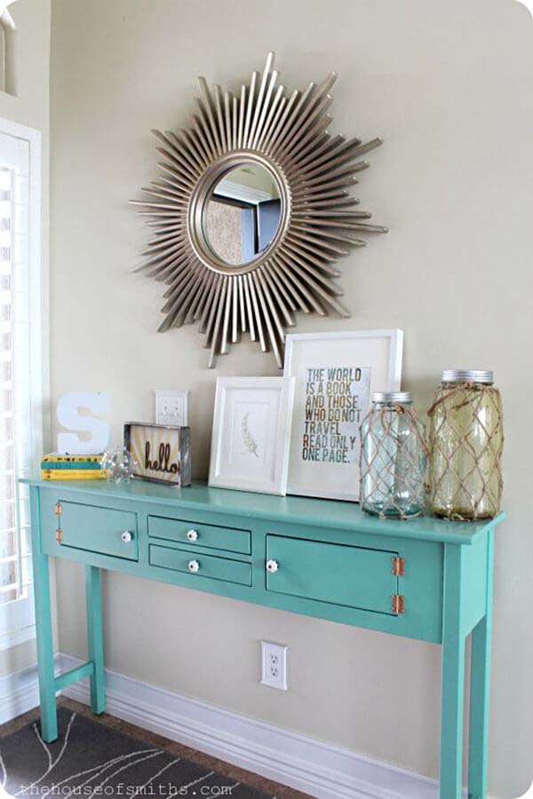 Robin’s Egg Blue Entry Table #entry #table #decorhomeideas