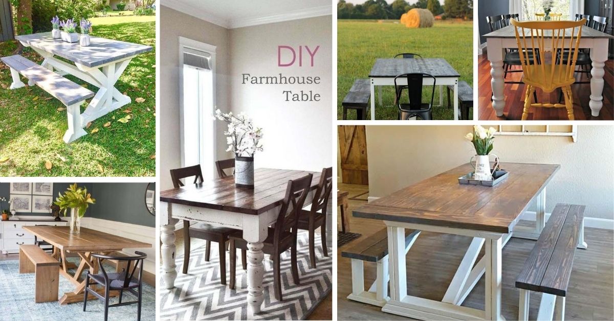 20 Rustic Diy Farmhouse Table Ideas For, Dining Table Ideas Diy