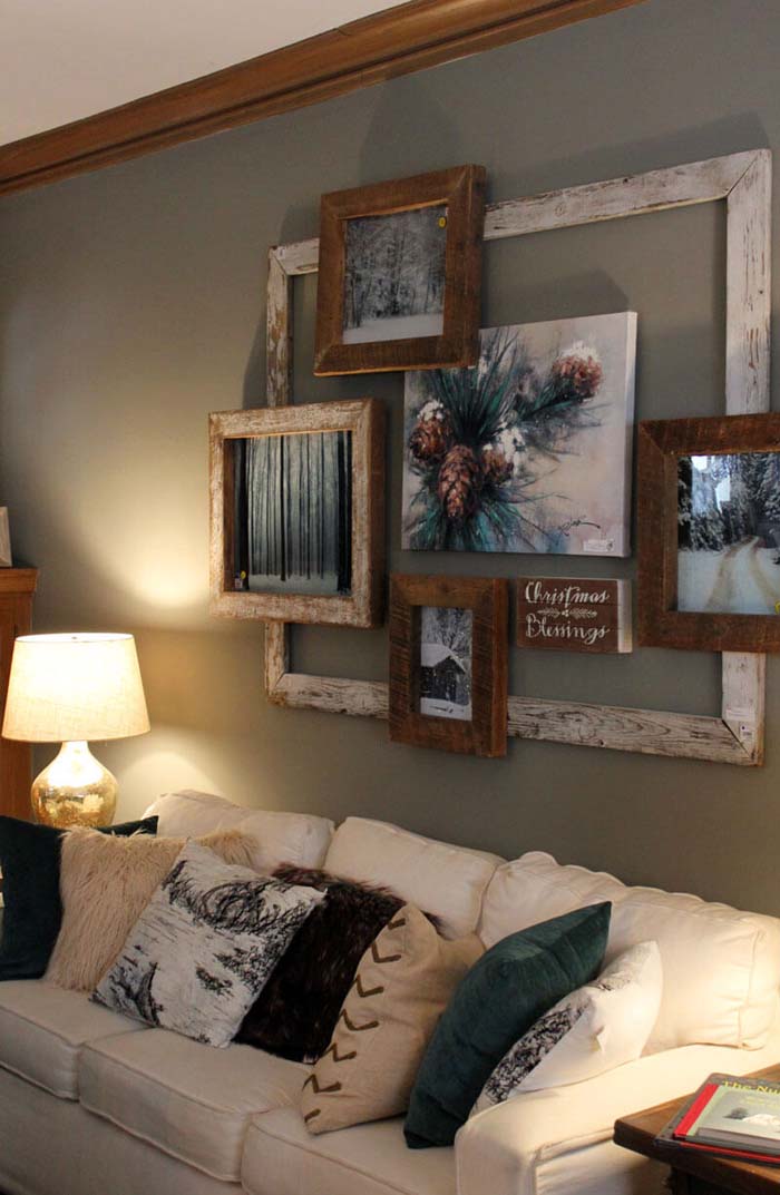 Rustic Parlor Style Picture Frames #wall #decor #sofa #decorhomeideas