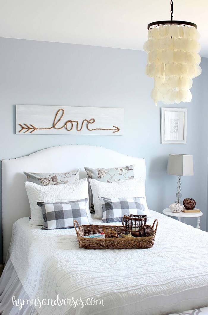 Rustic Rope Sign #bedroom #wall #decor #decorhomeideas