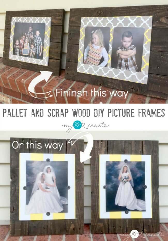 Scrap Wood Picture Frames #reclaimed #wood #projects #decorhomeideas