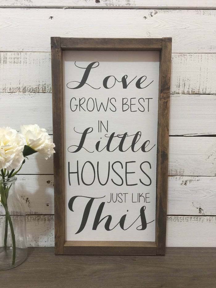 Scripted Sign to Show Your Love #farmhouse #sign #decorhomeideas