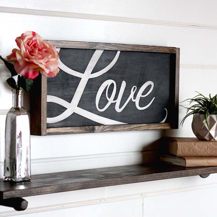 Shadow Box “Love” Sign #farmhouse #sign #decorhomeideas