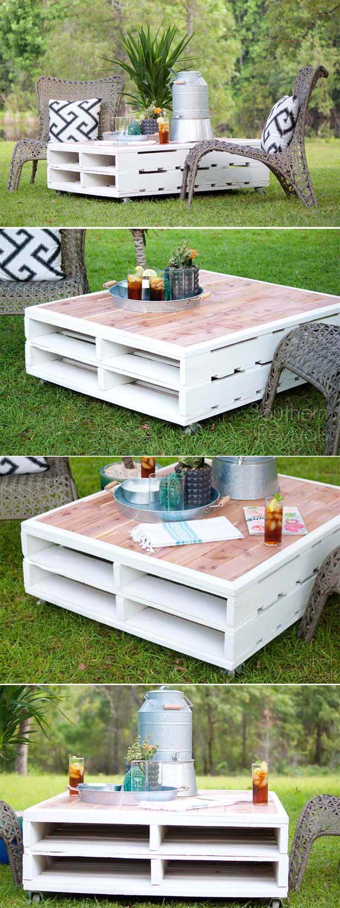 DIY Pallet Coffee Table #pallet #garden #furniture #decorhomeideas