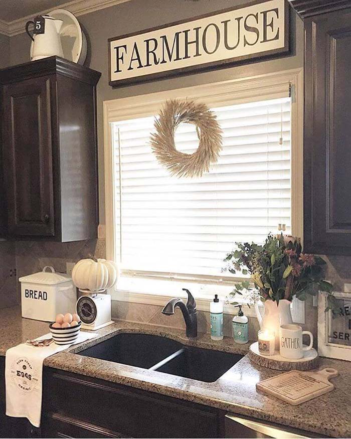 Simple Upper Case Farmhouse Sign #farmhouse #sign #decorhomeideas