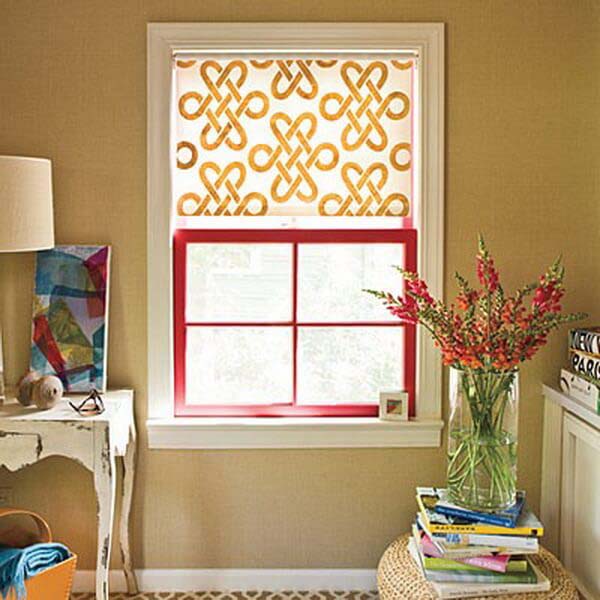 Stenciled Window Shade #diy #window #treatment #decorhomeideas