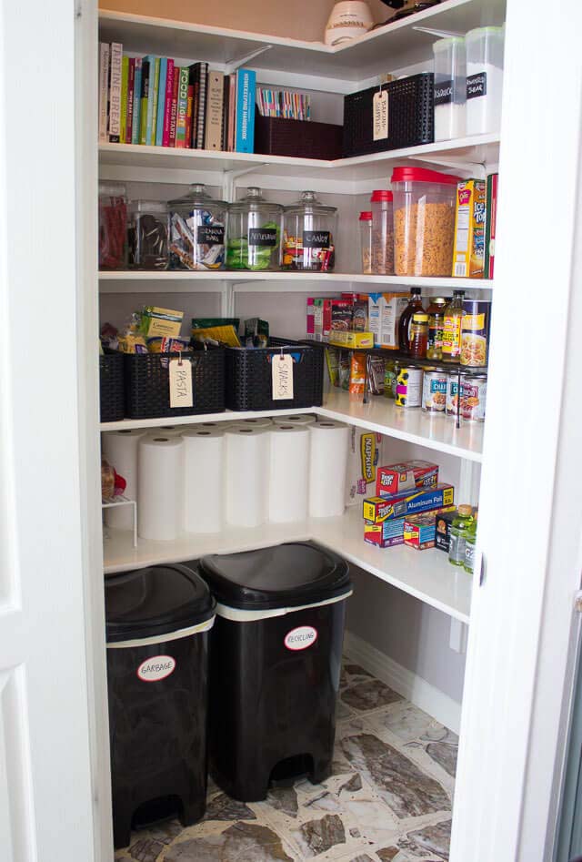 Tagged Woven Baskets for Small Things #pantry #storage #organization #decorhomeideas