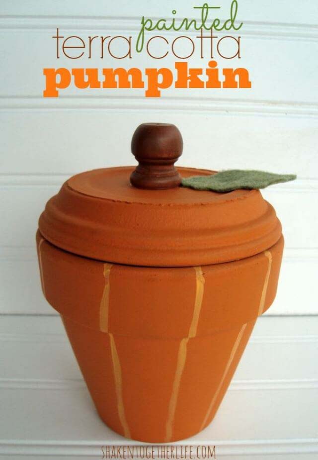 Terra Cotta Pumpkin Pot #flowerpot #clay #garden #decorhomeideas