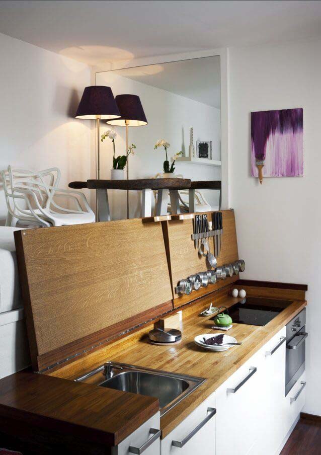 Tiny Hideaway Kitchen for Small Apartments #hideaway #projects #decorhomeideas