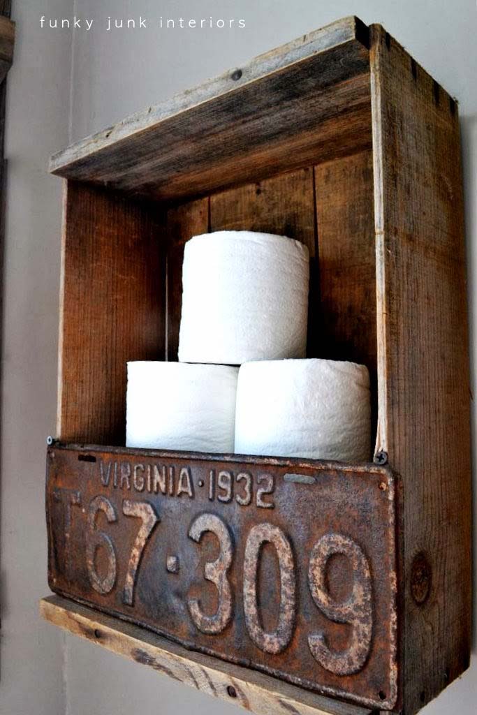 Toliet Paper Crate #diy #toliet #holder #decorhomeideas