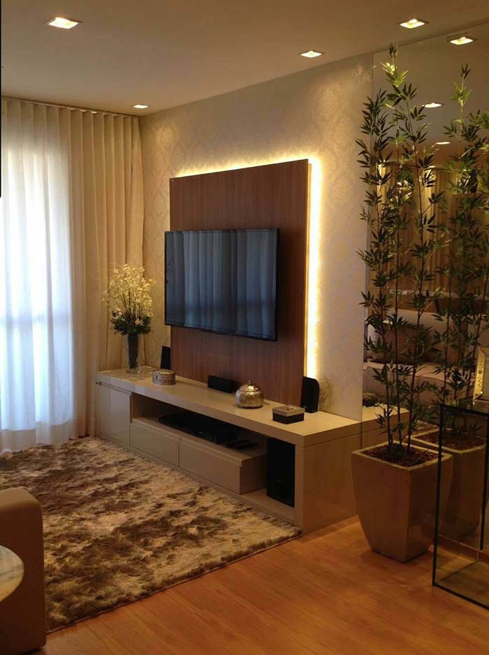 Unique Mount for the TV Stand #livingroom #design #decorhomeideas