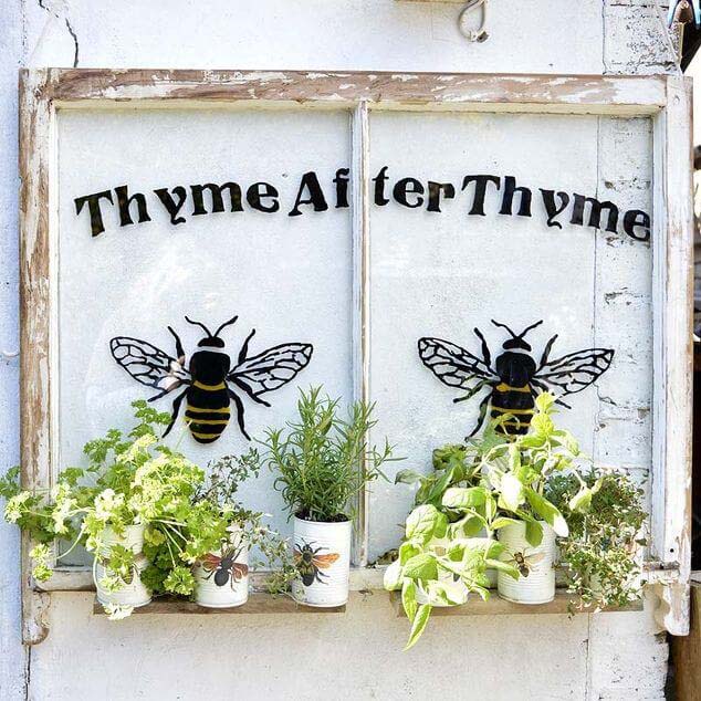 Upcycled Window Herb Planter #old #window #garden #decorhomeideas