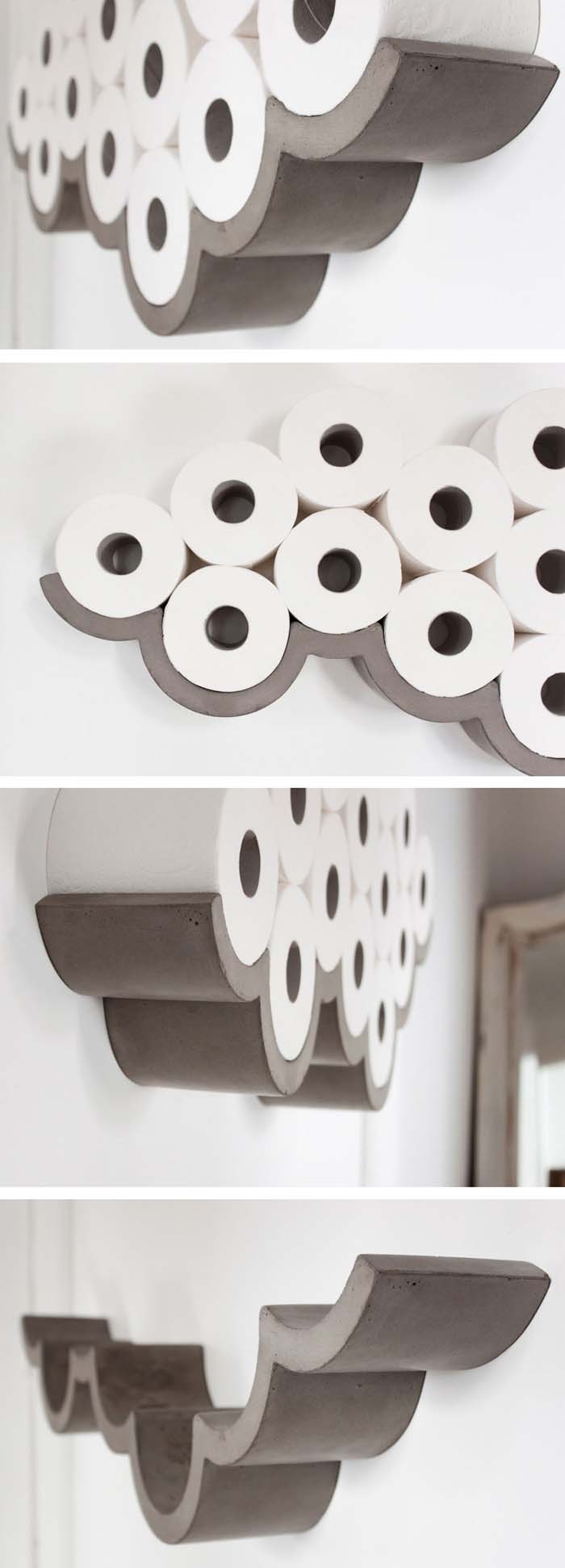 Wall Art Toilet Paper Cloud Shelf #diy #toliet #holder #decorhomeideas