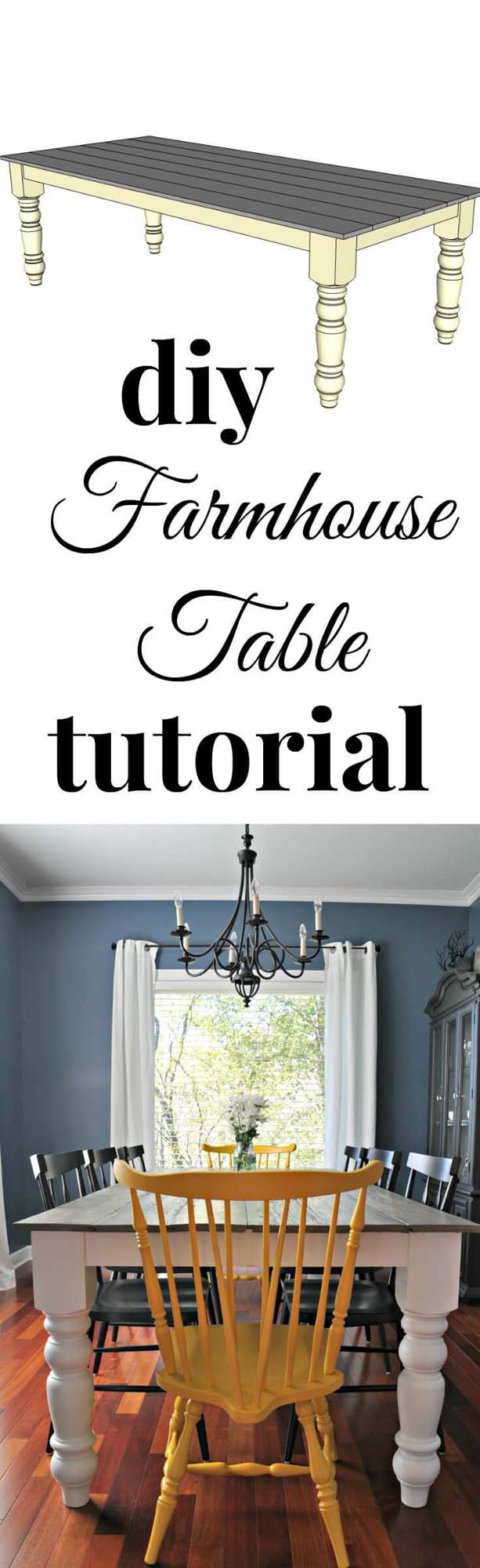 White-Washed Farmhouse Dining Design #diy #farmhouse #table #decorhomeideas