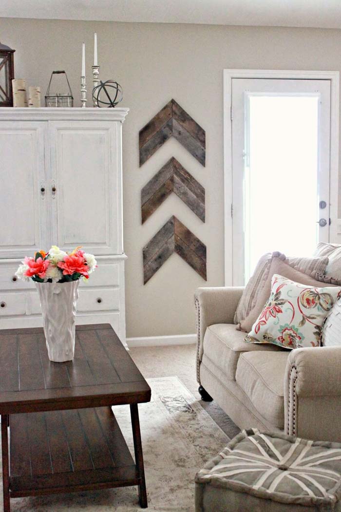 DIY Wooden Arrows Wall Decor #reclaimed #wood #projects #decorhomeideas