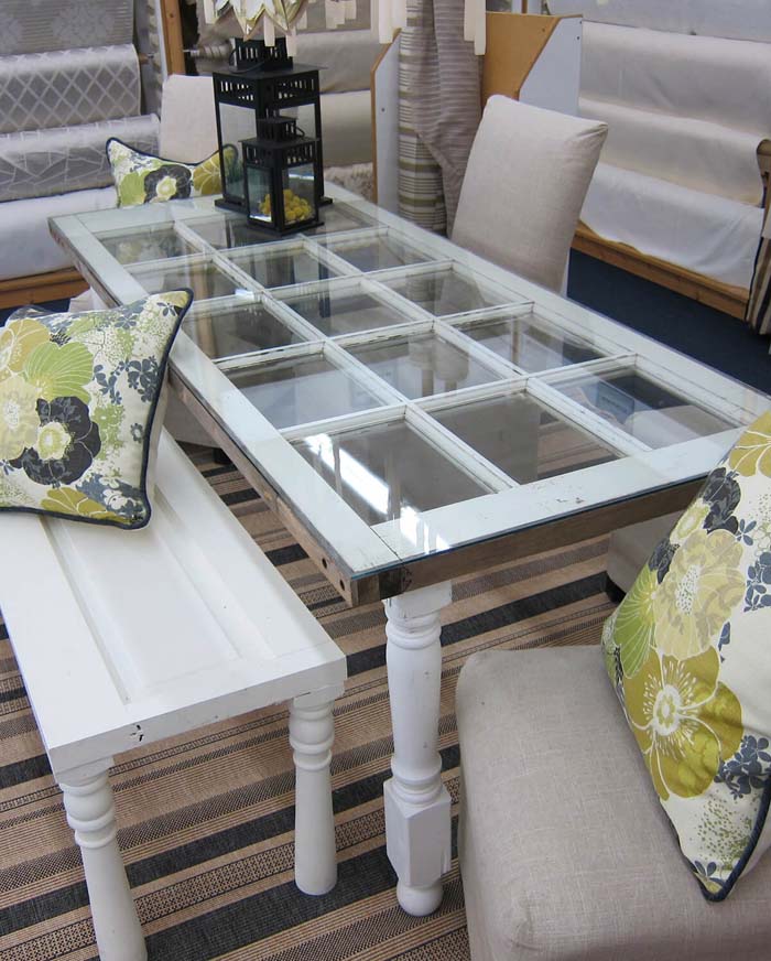 DIY Your Old Door Into a New Table #old #window #garden #decorhomeideas