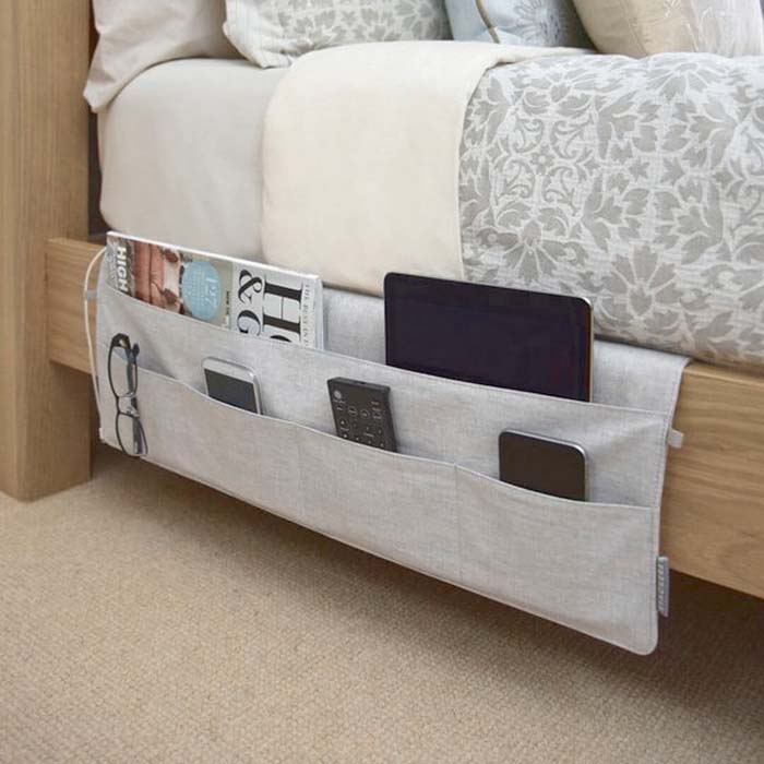 Bed side Multi Pocket Holder For Accessories #bedroom #storage #organization #decorhomeideas