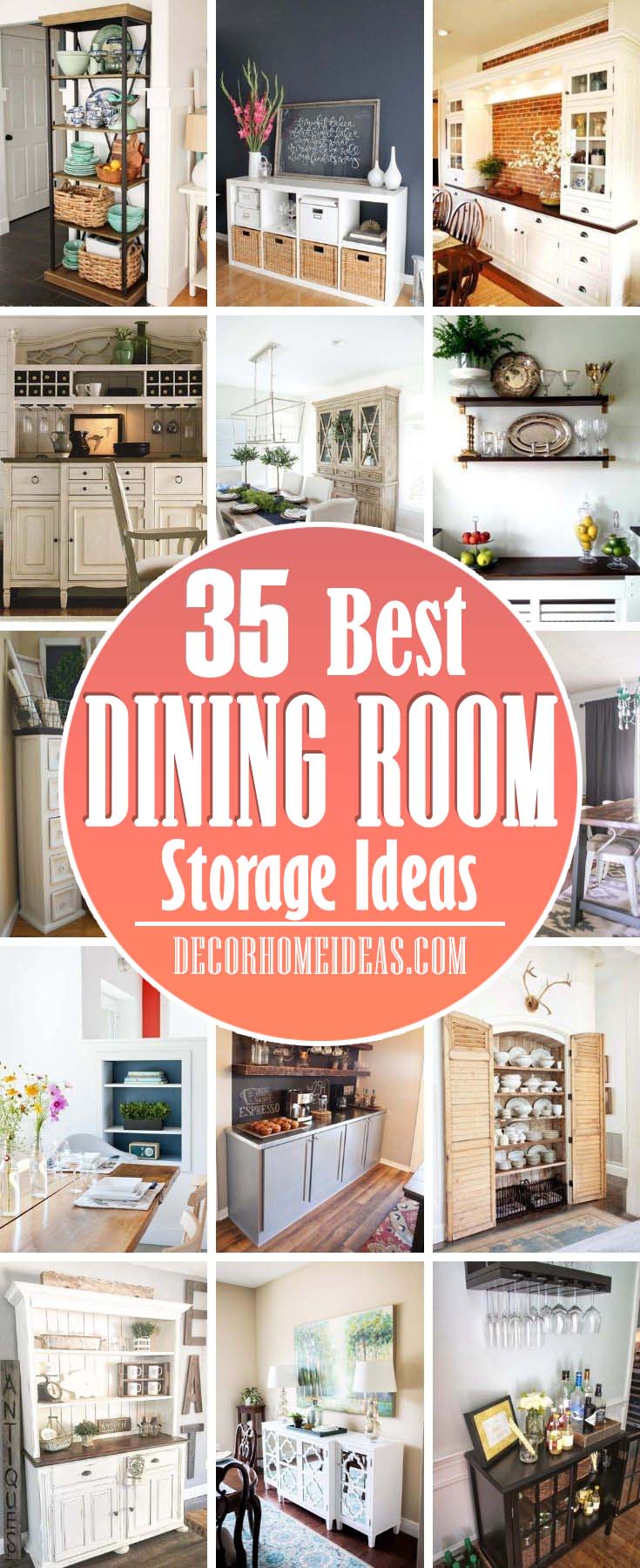 Best Dining Room Storage Ideas. Want dining room storage ideas to keep your scheme clutter-free? Good dining room storage is crucial to keeping a dining room tidy and clutter-free. #decorhomeideas