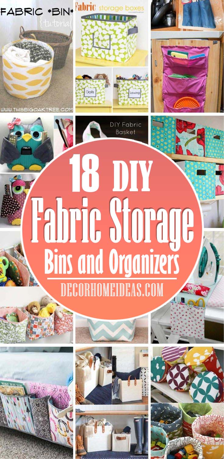 18 Cool DIY Fabric Storage Bins and Organizers