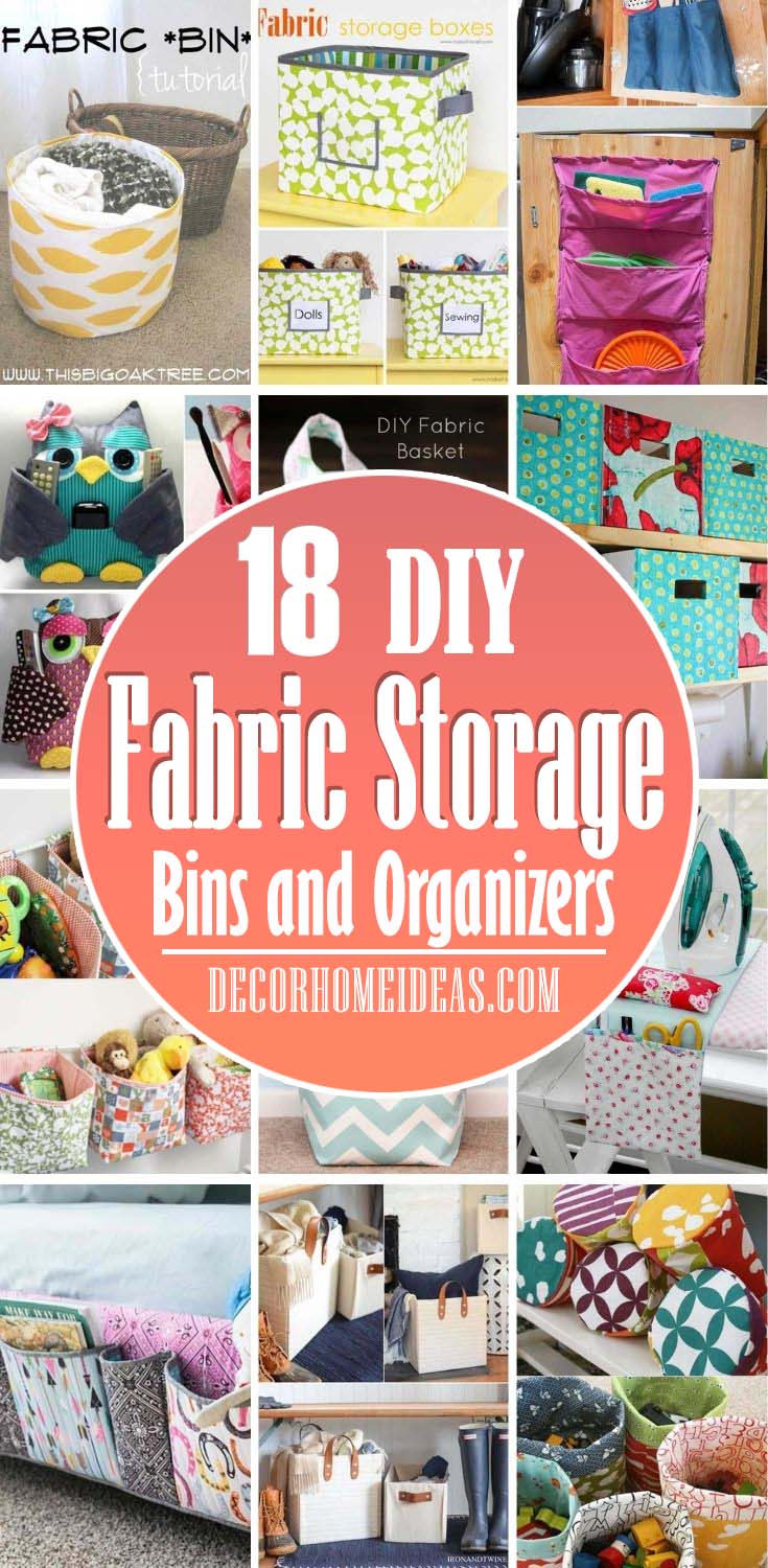 Diy Fabric Storage Bins And Organizers