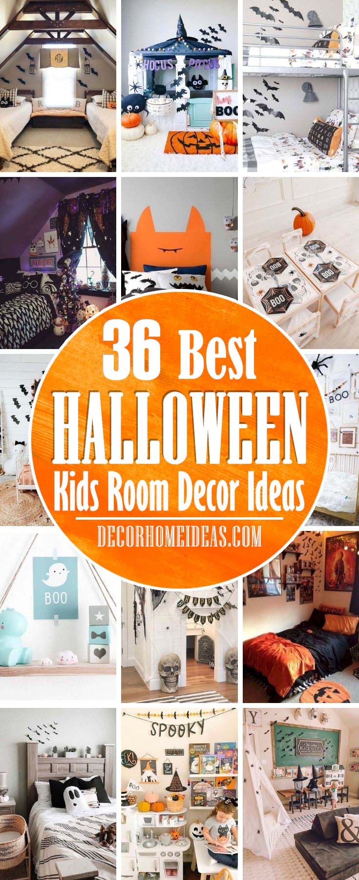 Best Halloween Kids Room Decor Ideas. These DIY Halloween decoration ideas feature the best for your kid's room, including witches, ghosts, and mummies, and will impress trick-or-treaters and party guests alike. #decorhomeideas