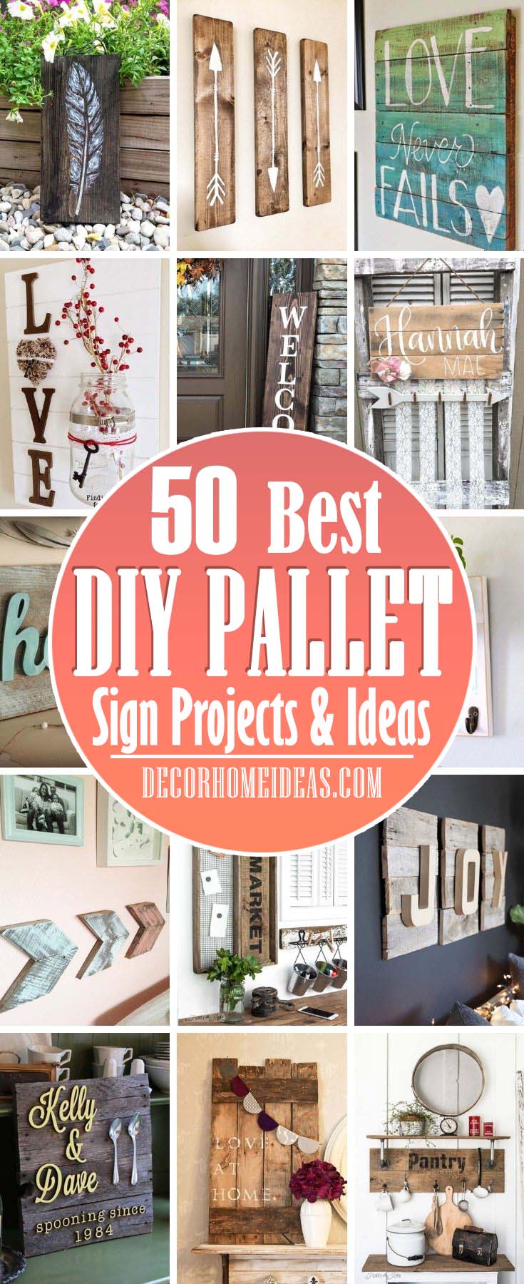 Best Pallet Sign Ideas. DIY pallet sign projects are super popular among people that like to repurpose and reuse items. Here are some of the best pallet sign ideas you can do in no time. #decorhomeideas