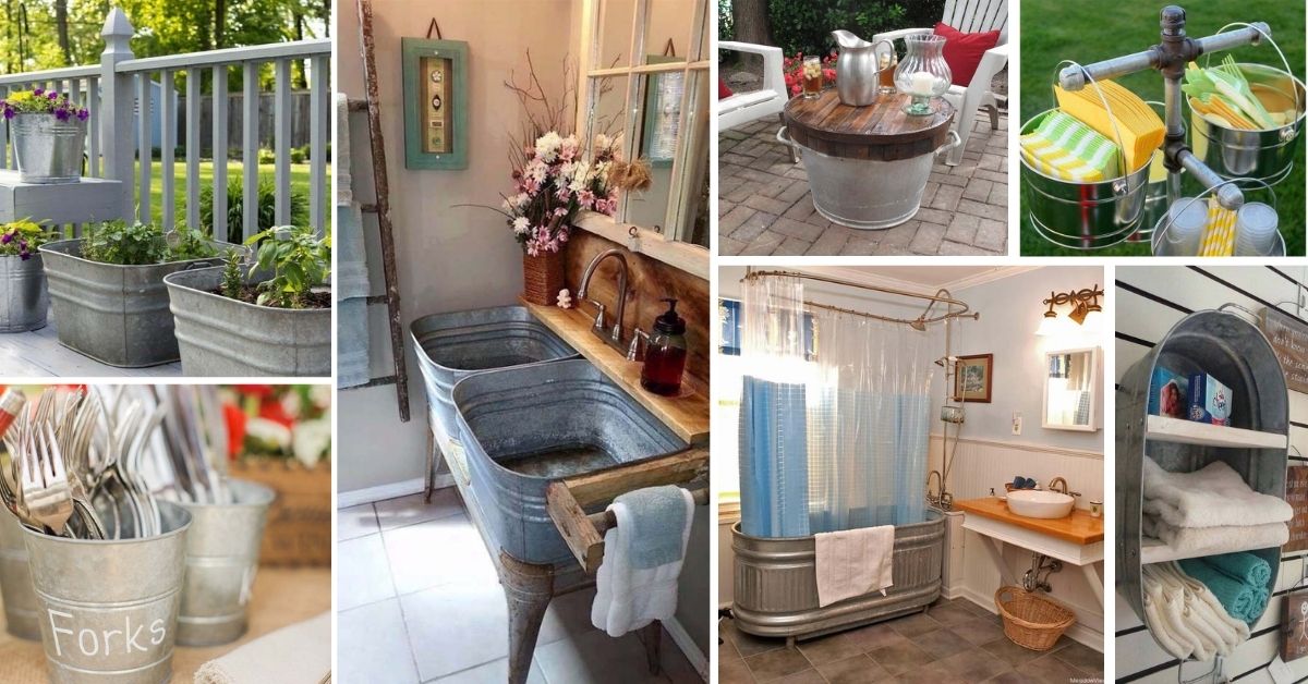 Best Repurposed Galvanized Tub Bucket Ideas