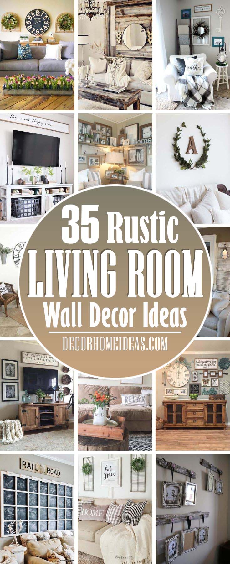 Best Rustic Living Room Wall Decor Ideas. No matter which style of rustic decor you choose for your home, you’ll be completely on-trend. Right now, the rustic decorating style is all the rage and isn’t going out of style any time soon. #decorhomeideas